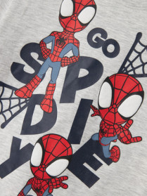 NAME IT Main Spidey T-shirt Light Grey Melange